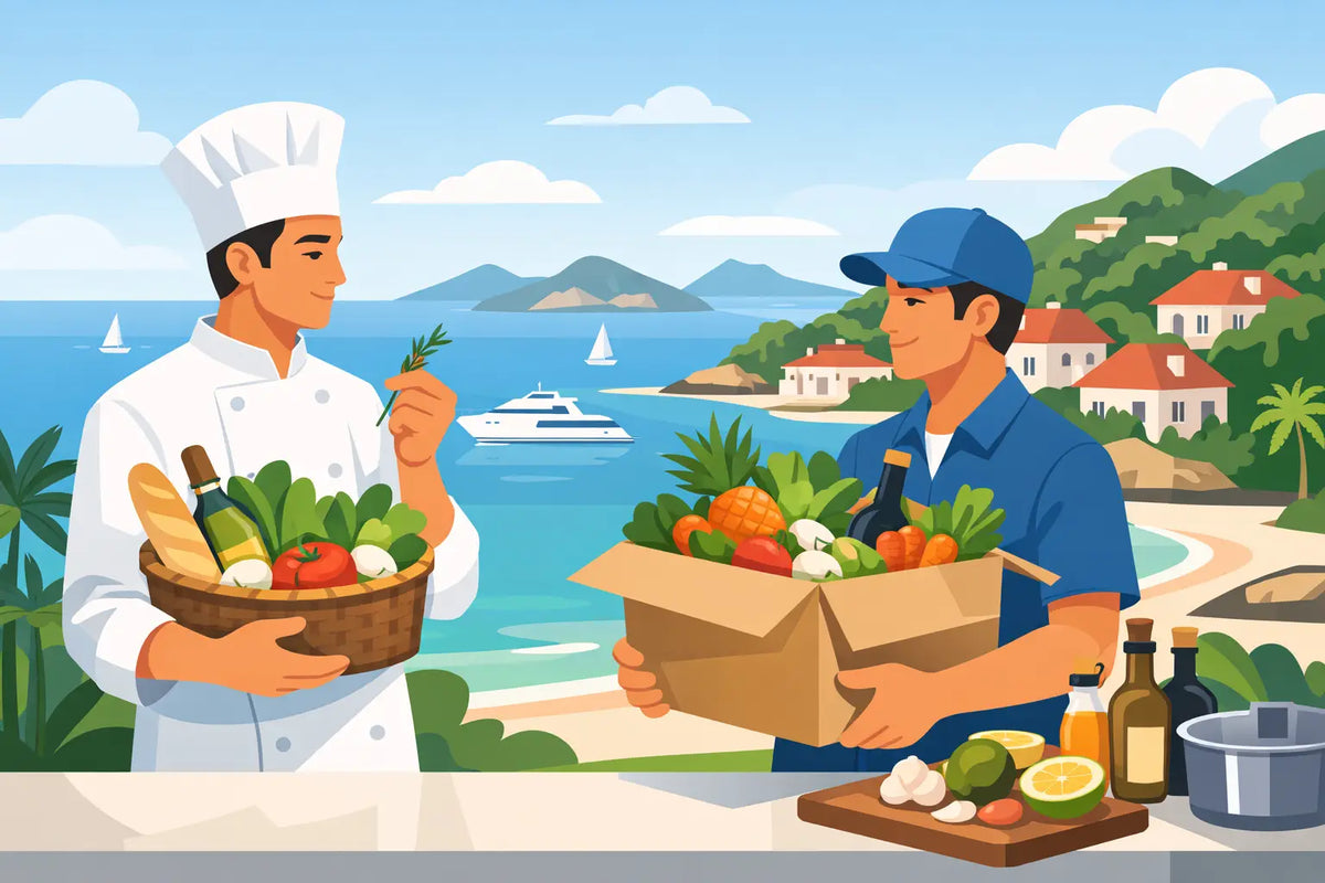Private Chef Ingredient Delivery in St. Barths