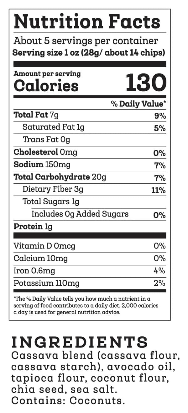 Grain Free Sea Salt Tortilla Chips