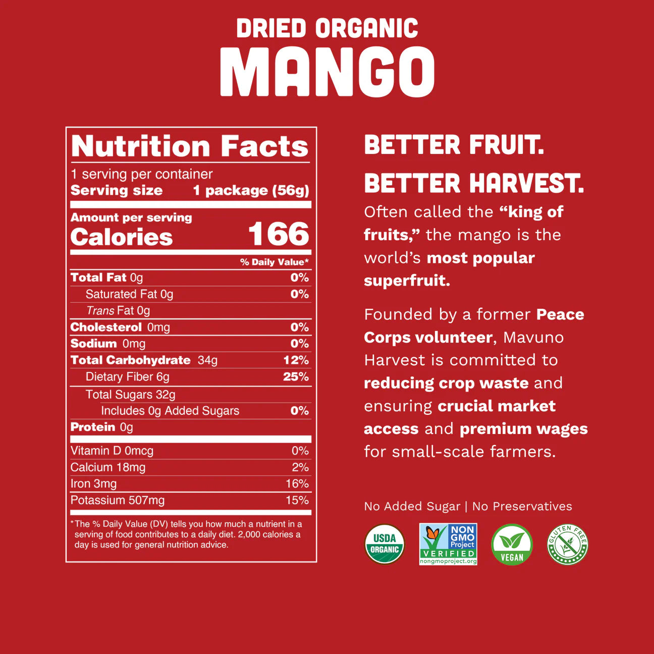 Organic Dried Mango Navuno Harvest