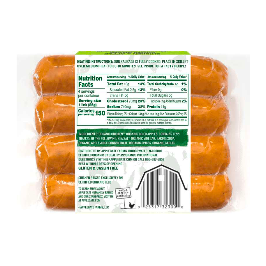 Applegate Organics® Sweet Italian Sausage